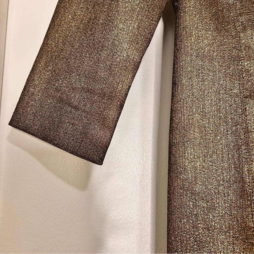 Zara Trafaluc Collection Metallic Gold Dress - Size Medium - Picture 5 of 11